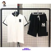 Hàn Quốc MLB gu mùa hè NY vài chiếc áo sơ mi POLO ngắn tay khô nhanh năm điểm quần short thể thao giản dị phù hợp với nam và nữ - Thể thao sau