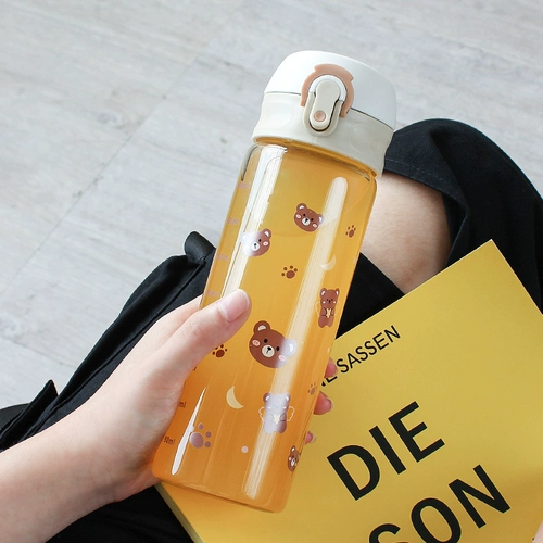 Cartoon Simple Glass Cup Cute Women Women Water Water Cup с масштабным стилем в корейском стиле.