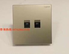 Розетка TV+телефон 罗格朗开关插座86型面板仕典逸景米兰金色电话电脑网络网线插电源