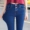 Phiên bản mới của Hàn Quốc cao eo 9 điểm quần jeans nữ mùa thu màu đen mỏng mỏng bó sát size lớn chân nhỏ bút chì đầm nữ