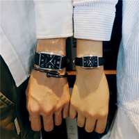 Квадратный ретро ремень для влюбленных, водонепроницаемые модные мужские часы, женские часы, 2019 года, в корейском стиле