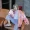Pilot áo khoác BF lỏng satin hồng thêu phim hoạt hình đồng phục bóng chày nữ mùa xuân và mùa thu áo ngắn sinh viên Hàn Quốc ao khoac nu