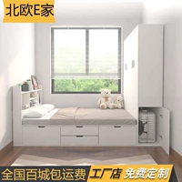 kết hợp tích hợp căn hộ nhỏ tatami tủ giường tủ khóa tủ quần áo đa năng tùy chỉnh giường tatami phòng ngủ custom-made - Giường giường bọc nệm