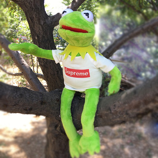 【天天特价】正版supreme青蛙公仔芝麻街科密特kermit青蛙玩偶