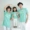 Áo thun mẹ-con Hàn Quốc mùa hè gia đình gồm ba chữ đầy đủ chữ cotton dài tay ngắn XL cha-con mùa thu