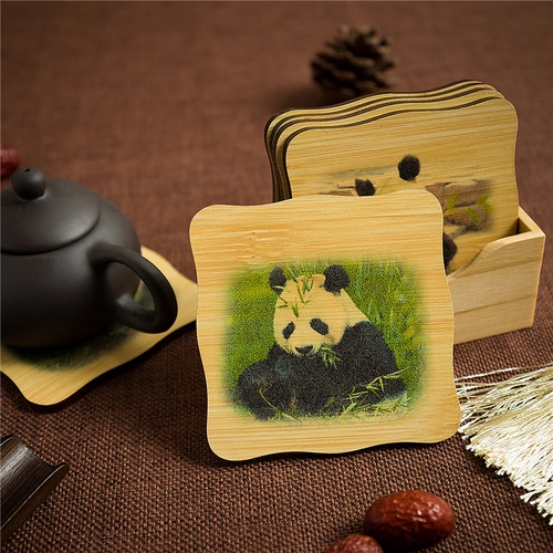 Квадратный чайный сервиз с аксессуарами, водонепроницаемая чайная чашка, комплект, панда, три царства