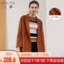 Áo ba lỗ màu tím Li Xue đích thực của phụ nữ đơn giản đi lại dài tay nút dài X743397D20 - Áo khoác dài áo khoác lông