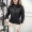 Mùa thu đông mới áo sơ mi đen nữ dài tay cộng với nhung dày Phiên bản Hàn Quốc chuyên nghiệp mặc áo sơ mi rộng rãi Áo sơ mi mỏng