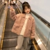 Áo khoác bé gái mùa thu đông 2019 phiên bản nước ngoài mới của Hàn Quốc cho trẻ em lớn cộng với áo len lông cừu dày nhung - Áo khoác Áo khoác