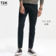 Quần mùa xuân quần nam chân nhỏ Slim Hàn Quốc bó sát bó sát kaki là quần mỏng nam giản dị - Quần mỏng