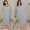 Váy ngủ dài tay nữ mùa xuân và mùa thu cotton dài Phần phiên bản Hàn Quốc XL lỏng học sinh có thể mặc đồ ngủ mùa đông phục vụ tại nhà kiểu đầm đẹp