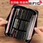 Gói thẻ chống trộm đa chức năng Bộ thẻ accordion dài đa chức năng Gói tín dụng ngân hàng Thẻ chống da khử khử NFC túi cầm tay nam