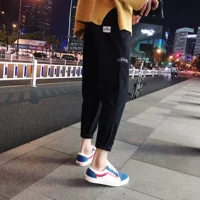Hàn quốc phiên bản của xu hướng loose chín quần quần Mỏng ulzzang phong cách Harajuku bf sinh viên người đàn ông hoang dã của chân quần quan jean nam