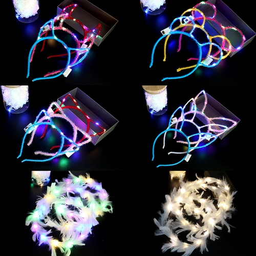 Детский мигающий аксессуар для волос, ободок, игрушка, популярно в интернете