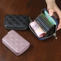 2018 da mới Thẻ châu Âu và Mỹ gói thẻ khóa kéo thẻ tín dụng dành cho nữ accordion thẻ tín dụng đặt ví nhỏ ví nam lv