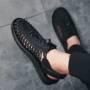 Dép nam 2018 hè mới dệt tay thời trang giày thủy triều Baotou giày đi biển Roman sandal nam giản dị sneaker nam