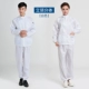 Quần áo làm việc không bụi quần áo sạch màu xanh trắng thoáng khí cho nam xưởng thực phẩm phun sơn bảo vệ quần áo tĩnh chống bụi cho nữ