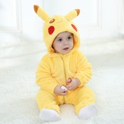 Quần áo trẻ em mùa thu dài tay Quần áo trẻ em Pikachu quần áo trẻ em 0-1-2 tuổi Quần áo nam nữ leo núi