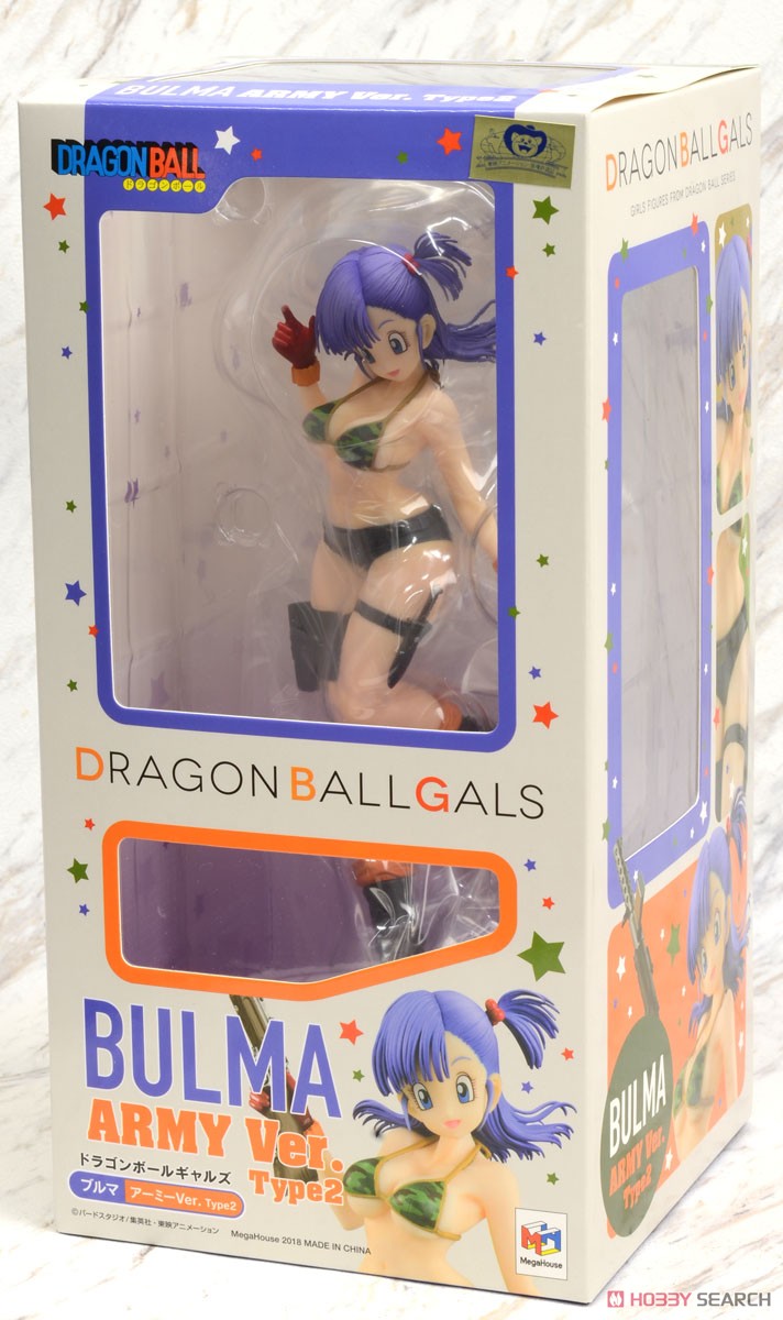 Bulma & Height About 190Mm & Type 2Silent chart Megahouse Japanese version GALS Garage Kit Dragon Ball DRAGONBALL Bulma  Bulma Military uniform