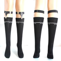 Punk unisex bê bê garter clip chân nhẫn đôi clip garter lụa vớ vớ cotton trượt sling clip dây nịt bít tất nữ tính