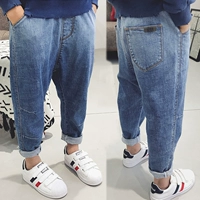 Quần áo trẻ em cho bé trai quần jeans Phiên bản Hàn Quốc của quần ống rộng quần bé thường xuân hè 2019 mới - Quần jean quần jean trẻ em xuất khẩu