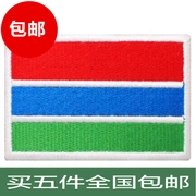 Gambia cờ phù hiệu huy hiệu dán huy hiệu thêu huy hiệu Velcro trang phục huy hiệu huy hiệu có thể được tùy chỉnh