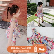 Amybaby nhà mùa hè mới nữ bé gái cotton không tay hoa nấm váy ren - Váy