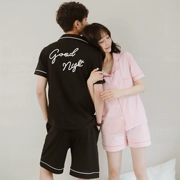 Vài bộ đồ ngủ phụ nữ mùa hè phù hợp với ngắn tay cotton hai mảnh Hàn Quốc phiên bản của màu rắn đơn giản sinh viên dịch vụ nhà người đàn ông mùa hè