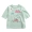 Quần áo trẻ em Nhật Bản cho bé trai và bé gái mùa xuân và mùa thu đoạn tay áo bảy điểm Áo thun bé cổ tròn sơ mi chạm đáy sơ sinh 80-130 - Áo thun