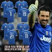 2018 World Cup Ý đội tuyển quốc gia Buffon nam giới và phụ nữ cotton ngắn tay T-Shirt đồng phục bóng đá đội áo từ bi