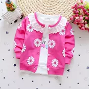 2018 mùa xuân nữ bé dài tay áo khoác cô gái mỏng cardigan trẻ sơ sinh quần áo trẻ em 0-1-2-3 tuổi