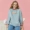 Mèo nước sốt tím gốc Nhật Bản 2018 mùa thu mới nữ màu sắc tương phản khâu trẻ em của in áo sơ mi vòng cổ sinh viên áo len áo hoodie nữ form rộng