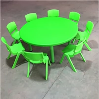 Столы и стулья детского сада, шесть восемь человек за круглым столом пластиковые столы и стулья, детский столик пластиковый стол для обучения детского обучения.