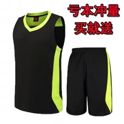 Thể thao nam không tay quần short mùa hè vest phù hợp với chạy thể dục lỏng kích thước lớn tùy chỉnh in quần áo bóng rổ phù hợp với