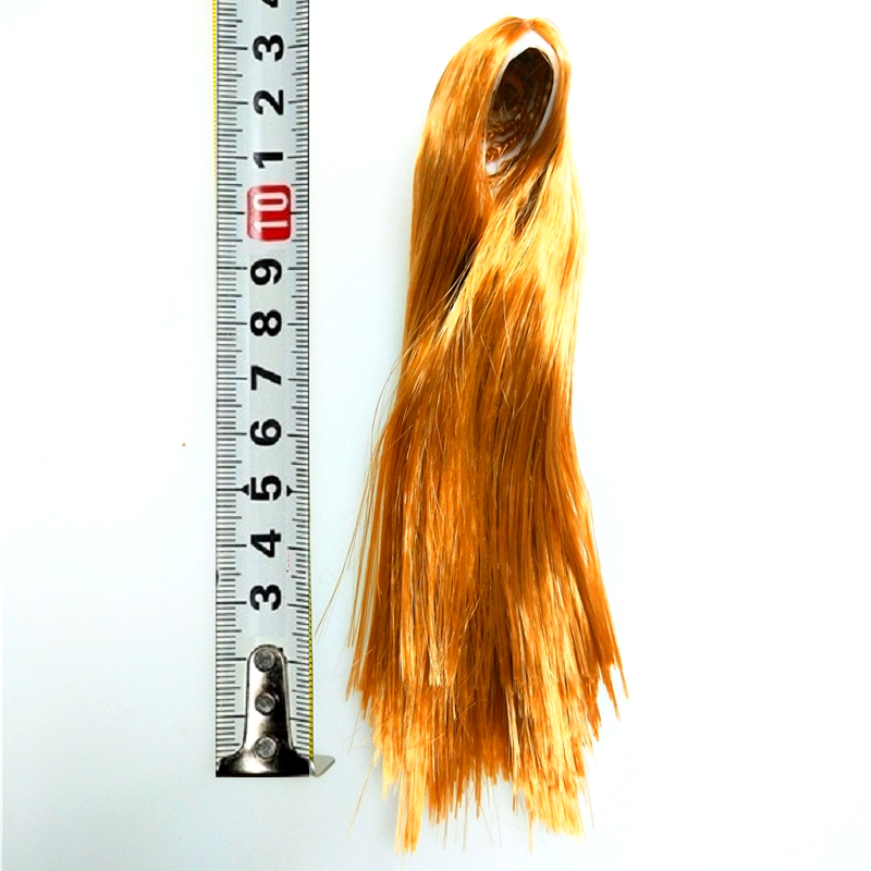 No.4 Long Straight Gold1 / 6 Man soldier female Head carving Hair cover Wigs fit ymtoysgactoyskumik1 : 6 female Head carving change head