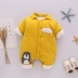 Quần áo thu đông cho bé gái bé gái 0-1 tuổi Bộ đồ cotton nam romper sơ sinh ra khỏi quần áo bodysuit Áo liền quần