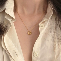 Японское ожерелье, небольшая дизайнерская цепочка до ключиц, ювелирное украшение, легкий роскошный стиль, простой и элегантный дизайн, в корейском стиле