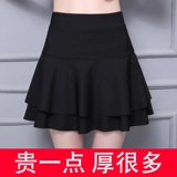 Демисезонная танцующая юбка, длинные штаны, костюм, мини-юбка, длина миди, большой размер