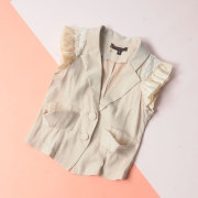 Cô gái hoang dã vest vest không tay cardigan áo khoác ren áo phù hợp với nhỏ phù hợp với trẻ em quần áo 2018 mùa hè