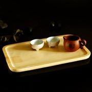 Gỗ sồi trắng khay hình chữ nhật tấm cốc chén trà tấm gỗ Nhật Bản bằng gỗ tấm gỗ trái cây bằng gỗ tấm vuông