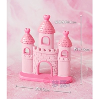 Розовый замок, украшение, 2 шт