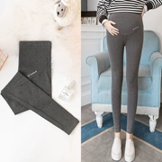 Quần legging bà bầu xuân hè 2019 mới thời trang quần tây Slim màu hoang dã Phụ nữ mang thai dạ dày nâng quần - Phụ nữ mang thai quần / quần bụng