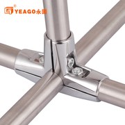 ốc vít 3mm Ống tròn 25 đầu nối ống thép không gỉ Phụ kiện giá đỡ hiển thị giá đỡ khớp nối kệ cố định hai chiều đinh vít gỗ