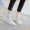 Smeigao 2019 Han Gao giúp đáy phẳng mùa xuân và mùa thu mùa hè lưới thoáng khí khóa kéo giày thông thường cho sinh viên - Giày cao gót
