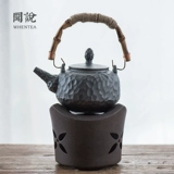 Вэнь Ян | Японская грубая глиняная керамика варенованная чайника творческая и ветряная ретро железная глазурная глазурь Керамика Большое вино
