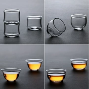 Ly thủy tinh chịu nhiệt Nhật Bản Cup Hoa Kung Fu Làm dày tách trà nhỏ 茗 Cup Master thơm đơn Cup - Trà sứ