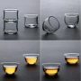Ly thủy tinh chịu nhiệt Nhật Bản Cup Hoa Kung Fu Làm dày tách trà nhỏ 茗 Cup Master thơm đơn Cup - Trà sứ ấm trà thủy tinh