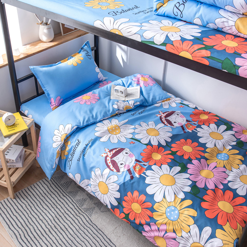 Watermelon Redstudent dormitory Cartoon sheet Quilt cover Three piece set 1.2 Make the bed up and down staff dorm Single person Quilt cover 1.5 rice
