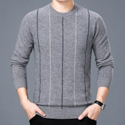 Áo len cashmere dành cho nam trung niên Áo len cổ tròn thành phố Ordos