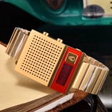 Nixon Nixon Golden Nixon Red Dial Dork Слишком ретро отчет Time Tide Digital Quartz Quartz Watches